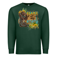 Sports Green Blame It All On My Boots Premium Sweatshirt - FaDigitalArtStudio