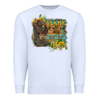 White Blame It All On My Boots Premium Sweatshirt - FaDigitalArtStudio