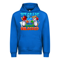 Cobalt 1st Grade Level Unlocked Urban Hoodie - CowhideDigitalArt