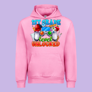 1st Grade Level Unlocked Urban Hoodie Designed By Cowhidedigitalart