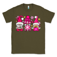 Army Green Pink Christmas winter gnomes Classic Tee - NancyCooperArtShop