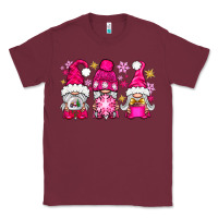 Burgundy Pink Christmas winter gnomes Classic Tee - NancyCooperArtShop