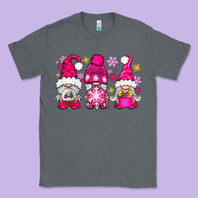 Pink Christmas Winter Gnomes Classic Tee Designed By Nancycooperartshop