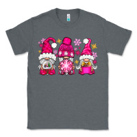 Charcoal Heather Pink Christmas winter gnomes Classic Tee - NancyCooperArtShop