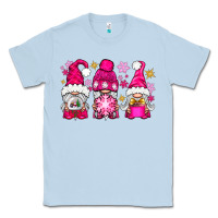 Dusty Blue Pink Christmas winter gnomes Classic Tee - NancyCooperArtShop