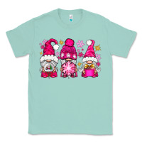 Seafoam Pink Christmas winter gnomes Classic Tee - NancyCooperArtShop