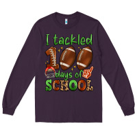 Plum i tackled 100 days of school Long Sleeve Tee - Artiststas