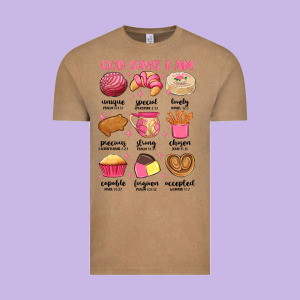 God Says I Am Mexican Pan Dulce Vintage Tee Designed By Maliassmallbusiness