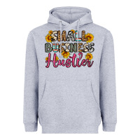 Heather Grey small business hustler Heavyweight Hoodie - OliviaCreatesArt