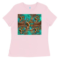 Bubblegum Pink indian headdress Ladies Tee - Artiststas