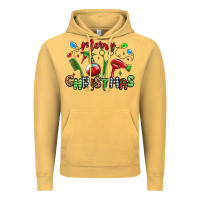 Vintage Mustard merry christmas hair dresser Vintage Hoodie - MaliasSmallBusiness