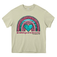 Mossy valentine's day rainbow let all that you do be done in love 1 corinthi Heavy Core Tee - AdoDesignShop