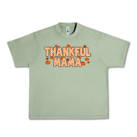 Oil Green Thankful Mama Urban Heavy Tee - MaliasSmallBusiness