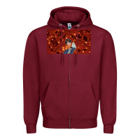 Burgundy wizard boy and owl Zipper Hoodie - TumblerDesignByShophia