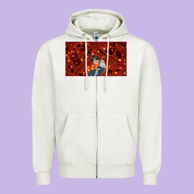 Wizard Boy And Owl Zipper Hoodie Designed By Tumblerdesignbyshophia