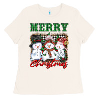 Bone merry christmas snowman Ladies Tee - AdoDesignShop