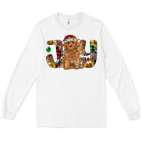 White toy poodle christmas joy Long Sleeve Tee - RanaPortraitStore
