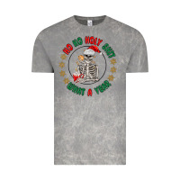 Cloud Rock ho ho holly shit skeleton santa Vintage Tee - MaliasSmallBusiness