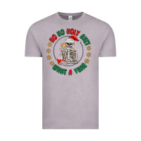 Vintage Zinc ho ho holly shit skeleton santa Vintage Tee - MaliasSmallBusiness