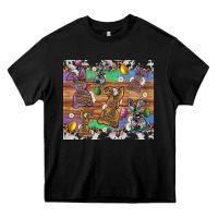 Black easter bunny egg cowhide leopard Heavy Core Tee - Artiststas