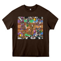 Chocolate Brown easter bunny egg cowhide leopard Heavy Core Tee - Artiststas