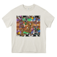 Easter Bunny Egg Cowhide Leopard Heavy Core Tee | Teevron