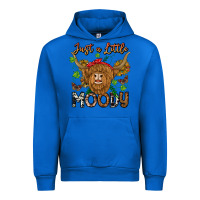 Cobalt Just a Little Moody Urban Hoodie - CowhideDigitalArt