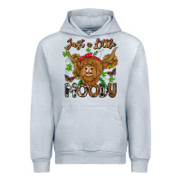 Heather Grey Just a Little Moody Urban Hoodie - CowhideDigitalArt