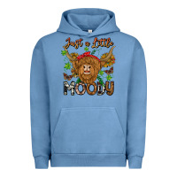 Pigment Pebble Blue Just a Little Moody Urban Hoodie - CowhideDigitalArt