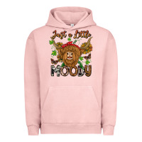 Pigment Salmon Just a Little Moody Urban Hoodie - CowhideDigitalArt