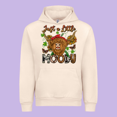Just A Little Moody Urban Hoodie Designed By Cowhidedigitalart
