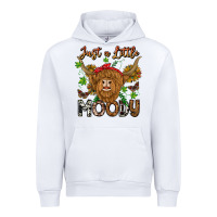 White Just a Little Moody Urban Hoodie - CowhideDigitalArt