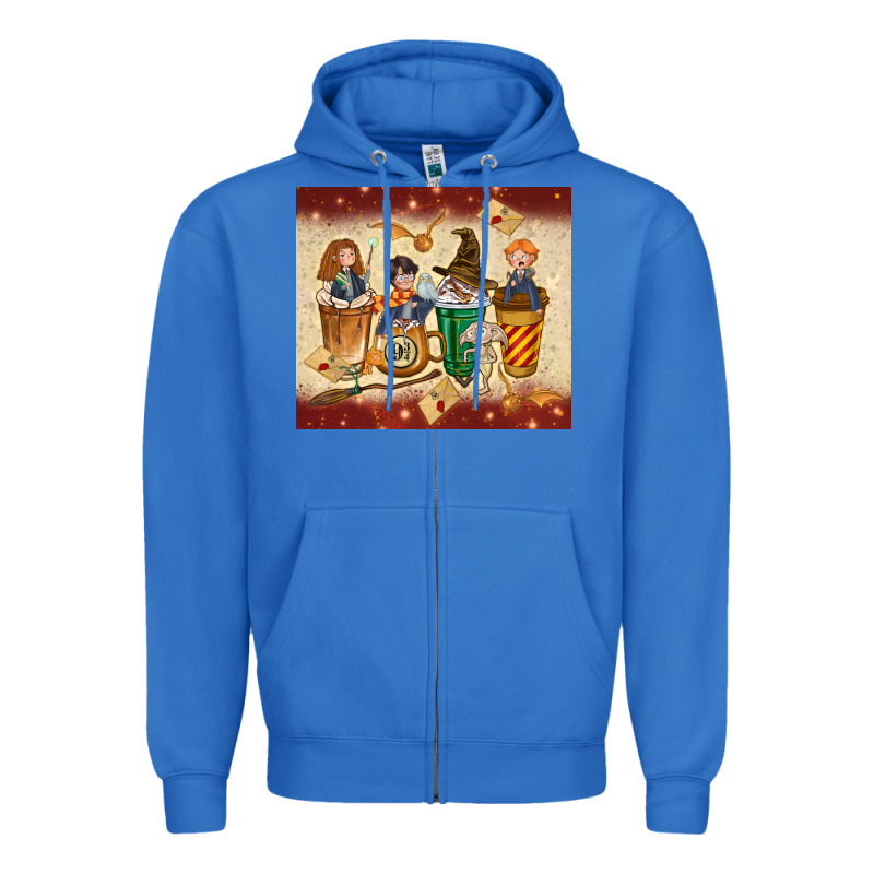 Wizards Coffee Cups Zipper Hoodie by TumblerDesignByShophia | Teevron