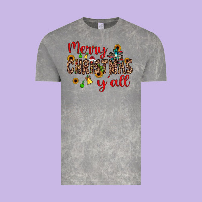 Merry Christmas Y'all Vintage Tee Designed By Jahusdesignshop