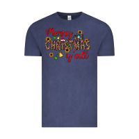 Vintage Denim merry christmas y'all Vintage Tee - JahusDesignShop