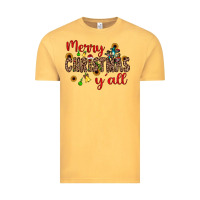 Vintage Mustard merry christmas y'all Vintage Tee - JahusDesignShop