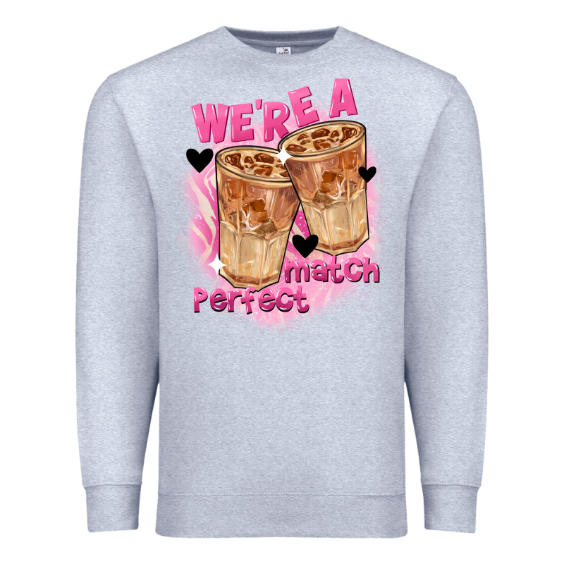 We're A Perfect Match Valentine's Day Premium Sweatshirt by FaDigitalArtStudio | Teevron