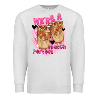 Oatmeal Heather We're a perfect match Valentine's Day Premium Sweatshirt - FaDigitalArtStudio