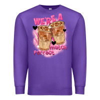 Purple We're a perfect match Valentine's Day Premium Sweatshirt - FaDigitalArtStudio