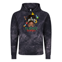 Cloud Black science teacher afro messy bun Vintage Hoodie - NancyCooperArtShop