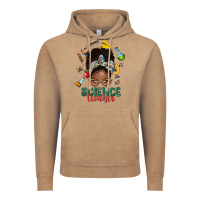 Vintage Coffee science teacher afro messy bun Vintage Hoodie - NancyCooperArtShop