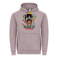 Vintage Zinc science teacher afro messy bun Vintage Hoodie - NancyCooperArtShop