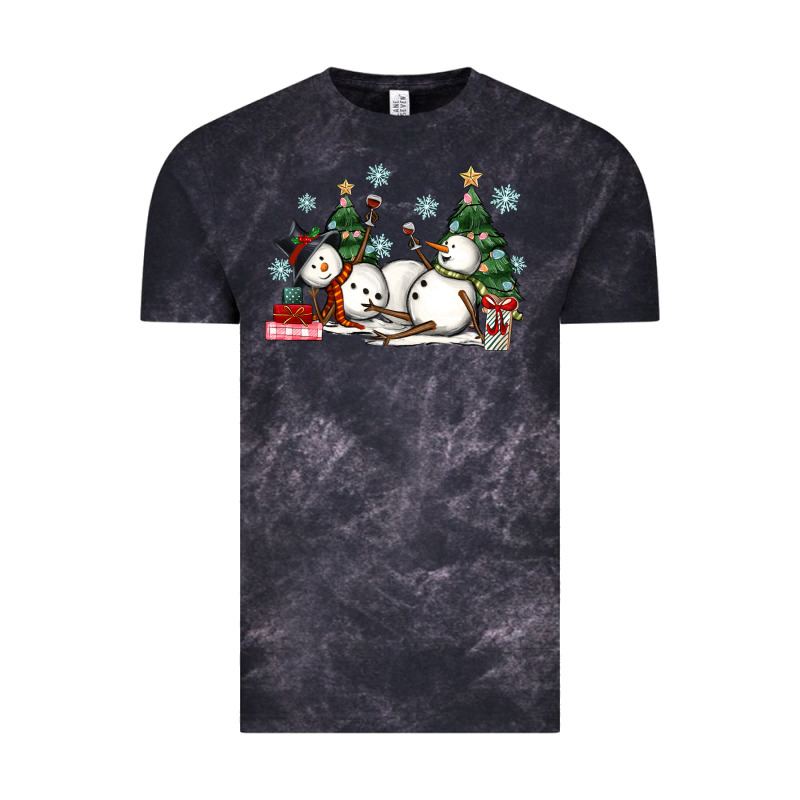 Christmas Snowmen With Wine Vintage Tee by MaliasSmallBusiness | Teevron
