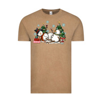 Vintage Coffee christmas snowmen with wine Vintage Tee - MaliasSmallBusiness