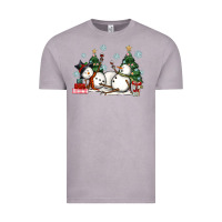 Vintage Zinc christmas snowmen with wine Vintage Tee - MaliasSmallBusiness
