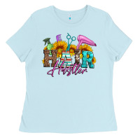 Baby Blue hair hustler hairstylist Ladies Tee - Artiststas