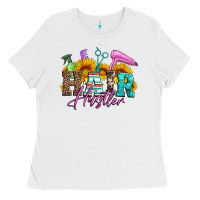 White hair hustler hairstylist Ladies Tee - Artiststas