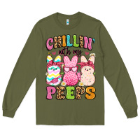 Army Green chillin' with my peeps Long Sleeve Tee - Artiststas