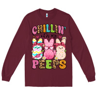 Burgundy chillin' with my peeps Long Sleeve Tee - Artiststas