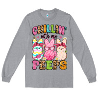 Heather Grey chillin' with my peeps Long Sleeve Tee - Artiststas